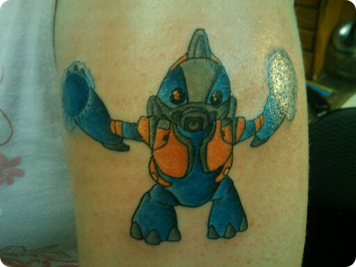 spartan warrior tattoo. An Adorable Halo Grunt Tattoo